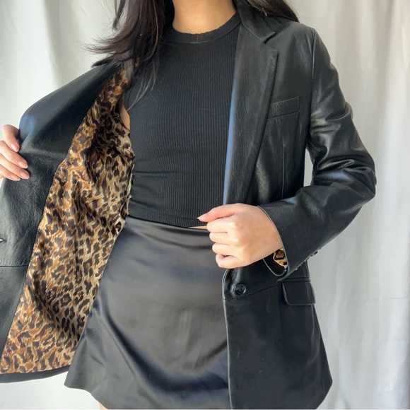 Dolce & Gabbana Leather Blazer in Black - Picture 3 of 7